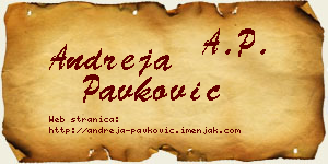 Andreja Pavković vizit kartica